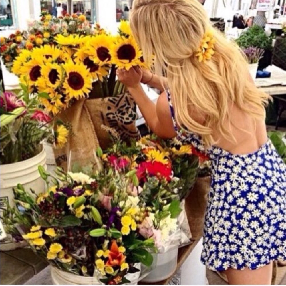 LF Blue Daisy Romper